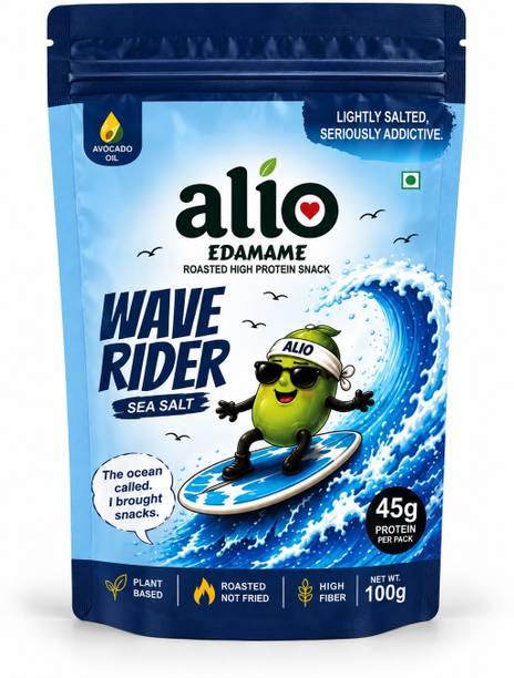 aLIO Roasted Edamame Sea Salt Snack Plant Based High Fiber Protein Rich Crunchy Beans (Salted/Roasted)