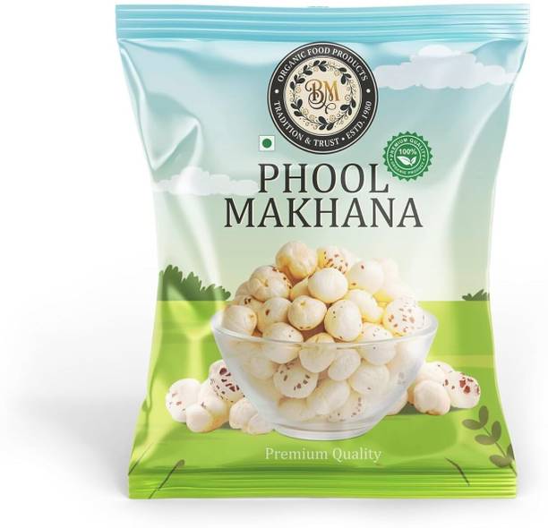 BM ORGANIC FOOD PRODUCTS Phool Makhana | Light & Crunchy Fox Nuts | Healthy Snack Experience Makhana