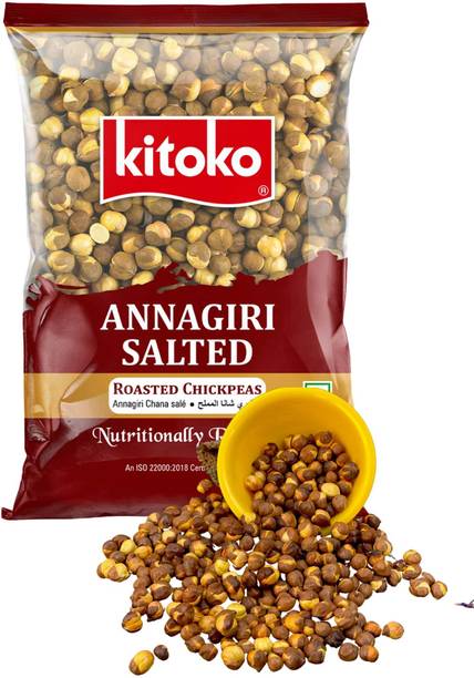 Kitoko Roasted Salted Annagiri Chana | Desi Chickpeas With Skin | Namkeen Bhuna Chana