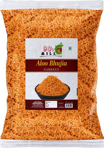 90's MILL Marwar Rajapuri Aloo Bhujiya Bhujia Aloo bhjiya Alu Bhujiya Namkeen-250g*1Pack Aloo Bhujia