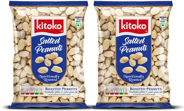 Kitoko Vacuum Packed Roasted Salted Peanuts Without Skin Crunchy Roasted Mungfali