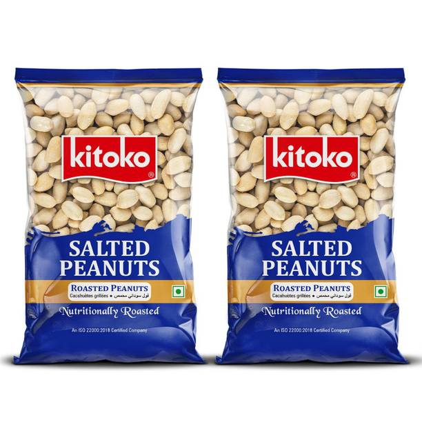 Kitoko Salted Roasted Peanuts Without Skin | Crunchy Salted Peanuts | Roasted Mungfali Salted Peanuts