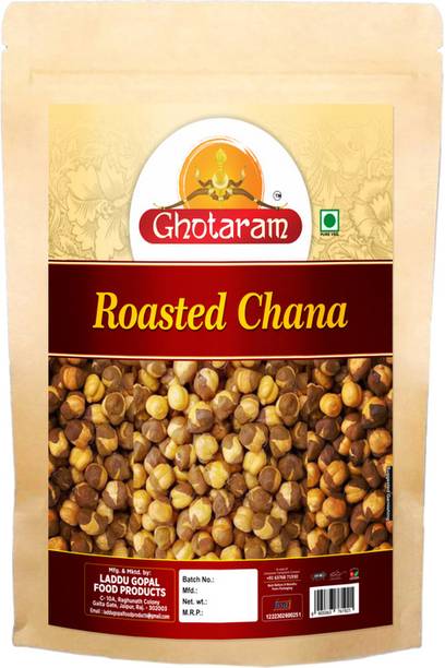 GHOTARAM Whole Sabut Roasted Chana Bhuna Roasted Chickpeas Double Roast Chana-300g*1Pack Chana