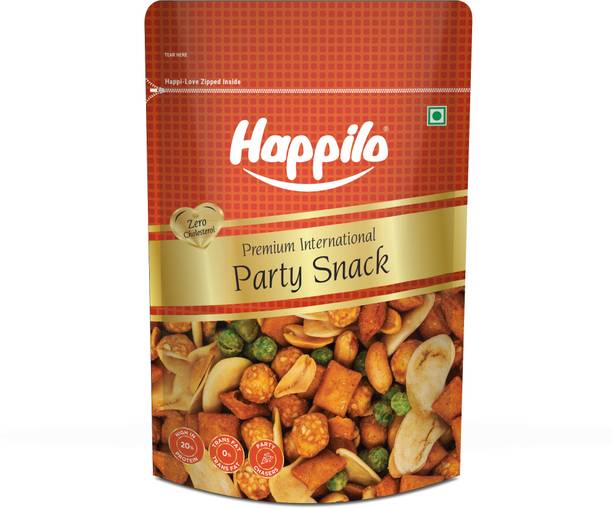 Happilo Party Snack, Peanuts, Green Peas, Broad Beans, Sesame, Prebiotic Fiber