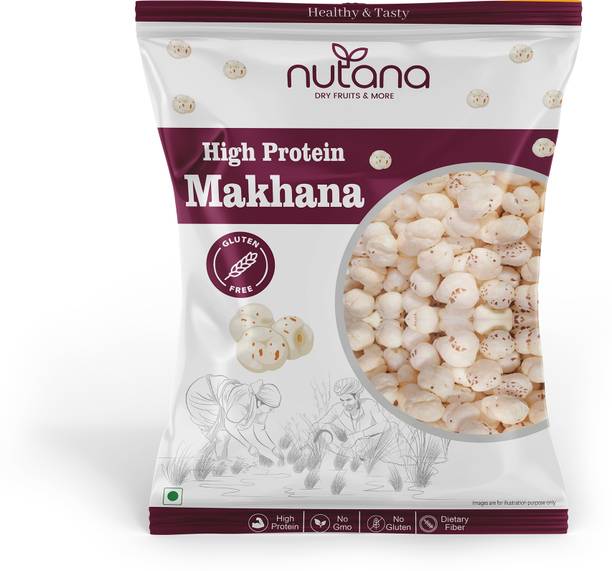 Nutana SMALL MAKHANA | CRUNCHY LOTUS SEEDS SNACK | LIGHT & HEALTHY TREAT