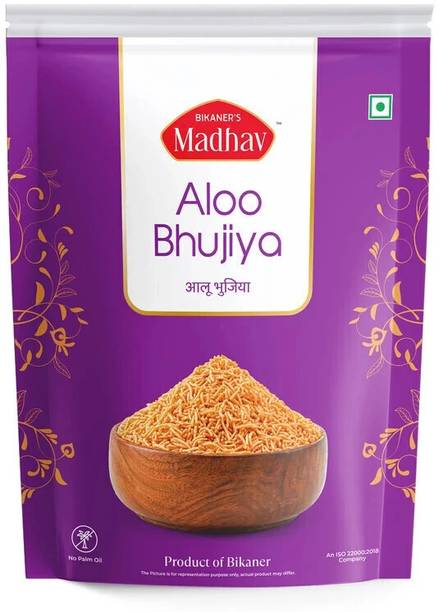 MADHAV Aloo Bhujya 400Gm Handmade | No Palm Oil | Product of Bikaner Aloo Bhujia