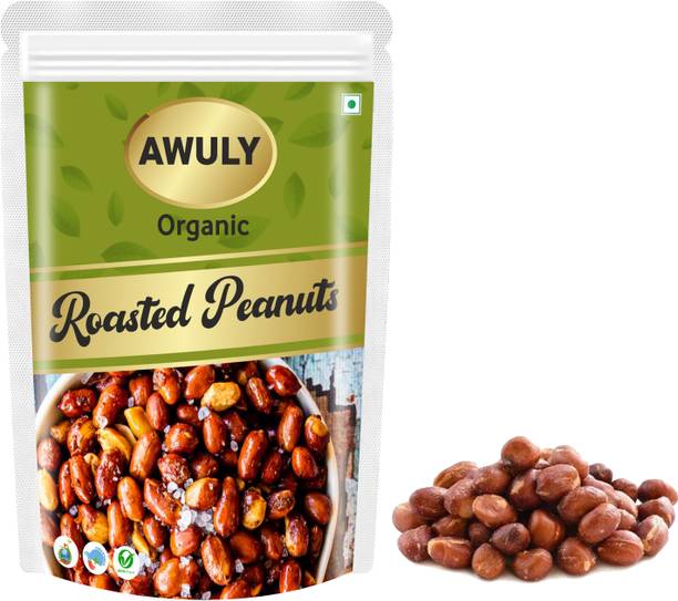 AWULY Organic Roasted Whole Peanut Khari Salted/Moongphali/Groundnuts/Desi Singdana