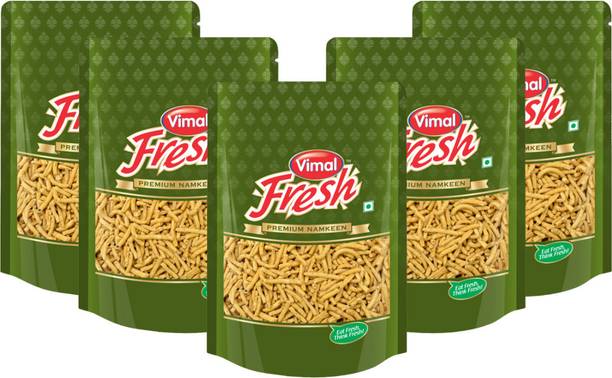 VIMAL Fresh Ratlami Sev - Exquisite Indian Snack, 400gm x 5 - Spicy & Crunchy Delight