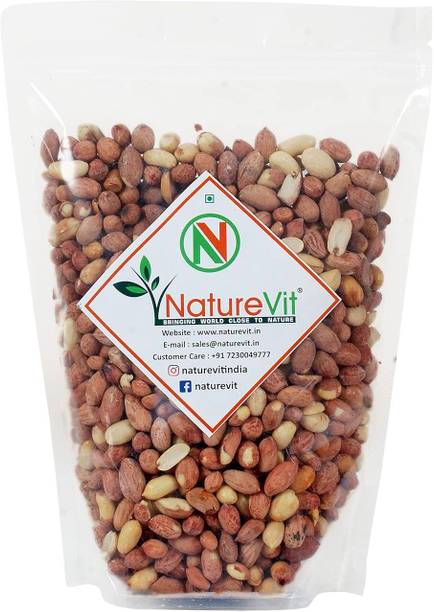 Nature Vit NatureVit Roasted & Salted Peanuts with Skin, 1kg | Singdana | Snack and Namkeen