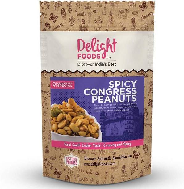 Delight Foods Karnataka Spl. Congress Peanuts (Spicy Masala Peanuts)200g Roasted & Salted Peanuts