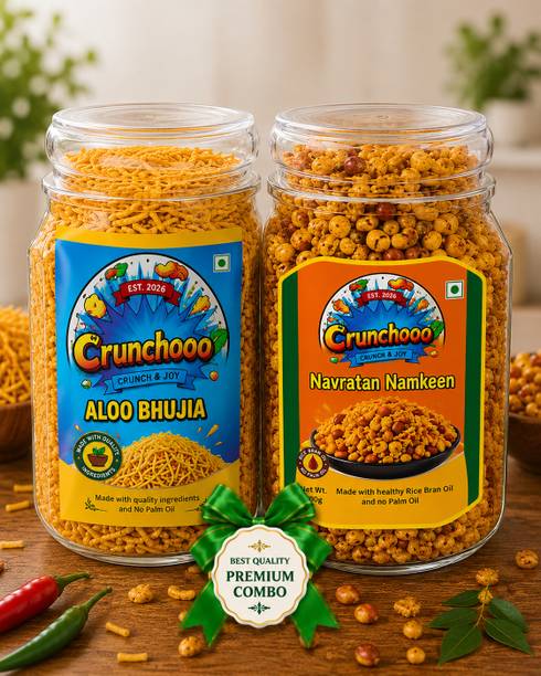 CRUNCHOOO Aloo Bhujia & Navratan Namkeen Combo