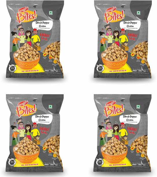 Shraddha Bites Black Pepper Chana | Flavoured Chana | Roasted Chana Snack and Namkeen