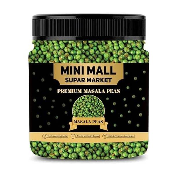 MINIMALL SUPER MARKET Fried Green Spicy Masala Peas Jar/Vatana/Matar Namkeen Namkeen