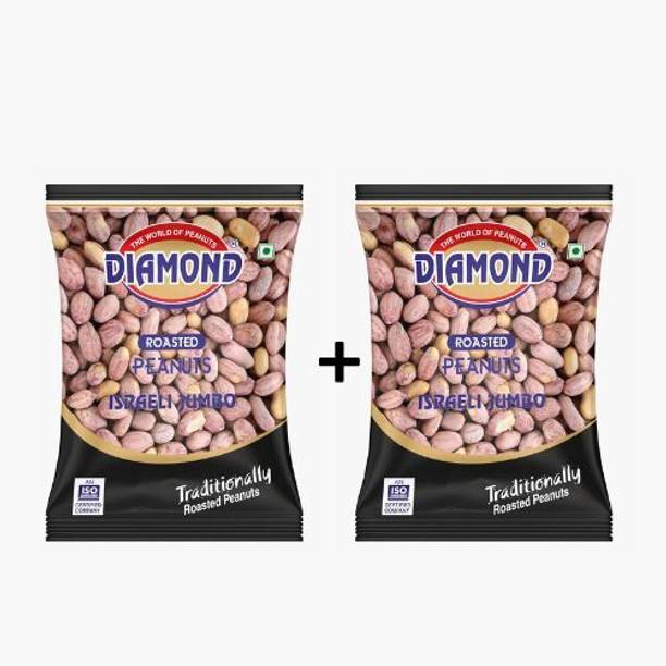 DIAMOND SING Israeli Jumbo Roasted Peanut with Husk, Roasted Groundnut Roasted & Salted Peanuts