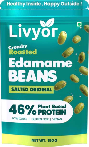LIVYOR Roasted Edamame Beans | Salted Original | Plant-Based Protein | Gluten Free