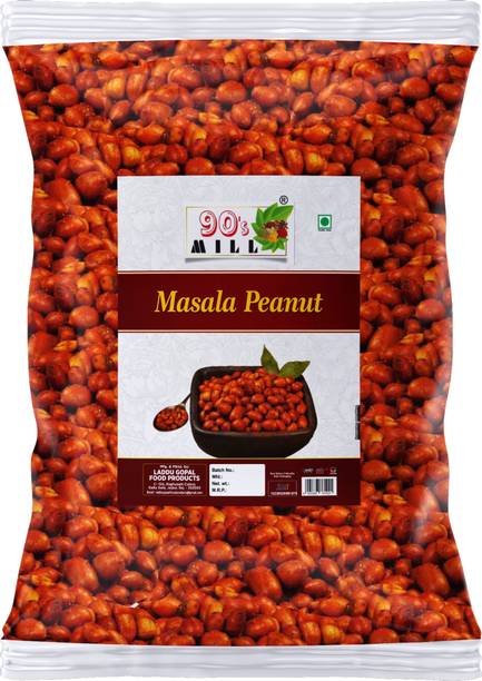 90's MILL Bikaner Fried Peanut Namkeen Fried Nuts Spicy Peanuts Masala Mungfali-250g*1Pack