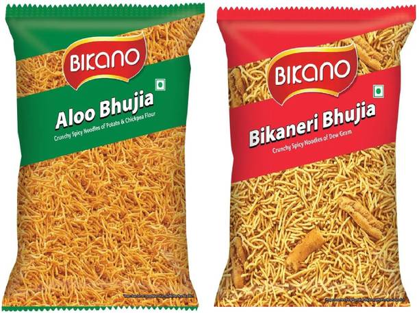 बिकानो बिकानेरी भुजिया 200G एंड आलू भुजिया 200g (200Gm * 2)