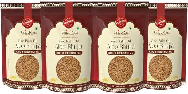 SpiceRaga Aloo Bhujia Pack of 4 | 160g each Aloo Bhujia