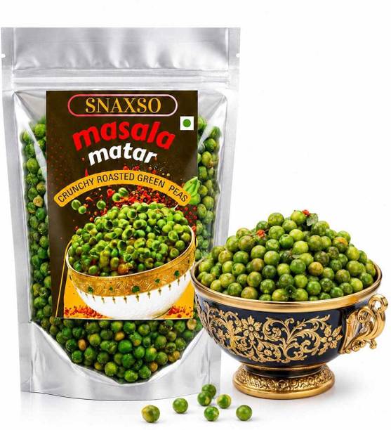 Playread snaxso brand green roasted masala matar 500gm Green Peas