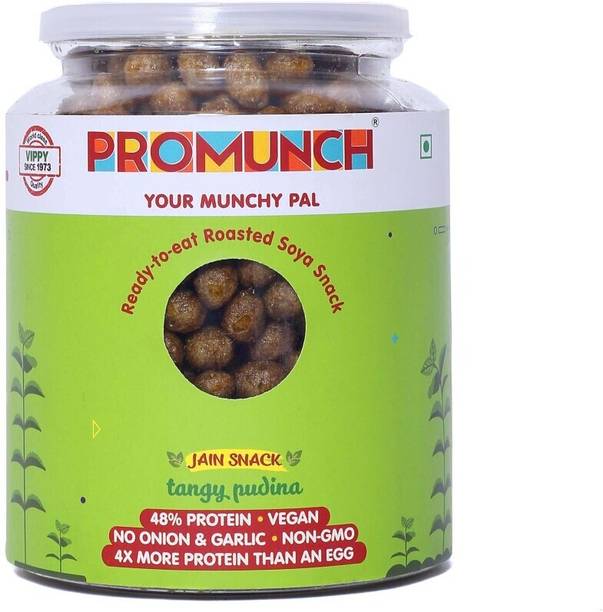 PROMUNCH Ready To Eat Crunchy Soya Delight Tangy Pudina Healthy Snacks