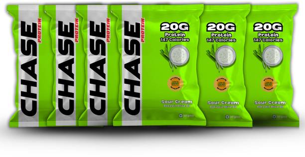 CHASE PROTEIN High Protein & Fiber Low Calorie Sour Cream 20g Crispy Not Fried Baked