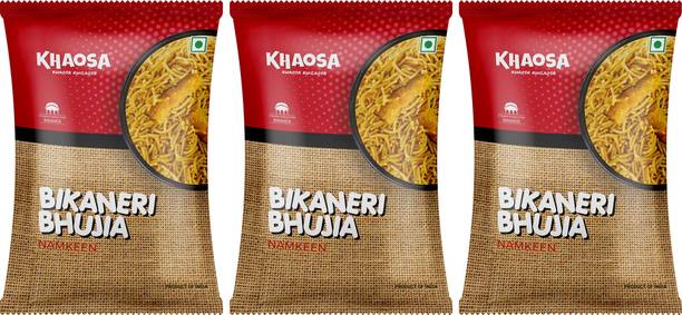 KHAOSA Bikaneri Bhujia 600Gm (200Gm x 3) Bhujia Sev