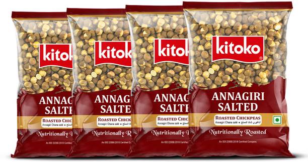 Kitoko Roasted Annagiri Chana Salted | Desi Chickpeas With Skin | Namkeen Bhuna Chana