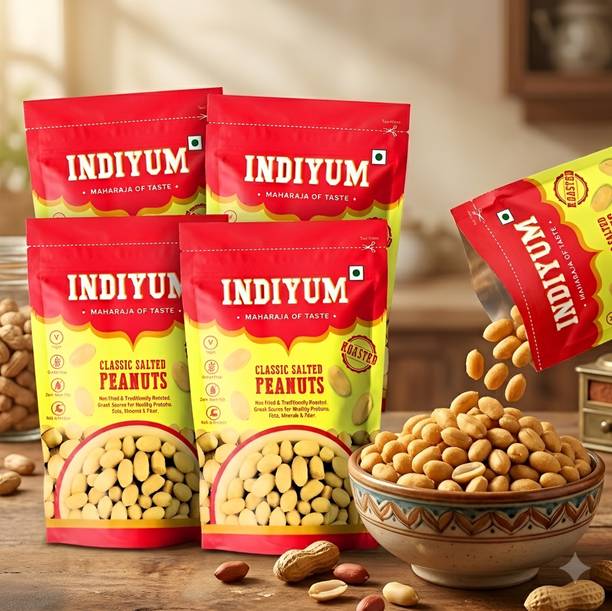 Indiyum Classic Salted Peanuts | Healthy Snacks Roasted & Salted Peanuts