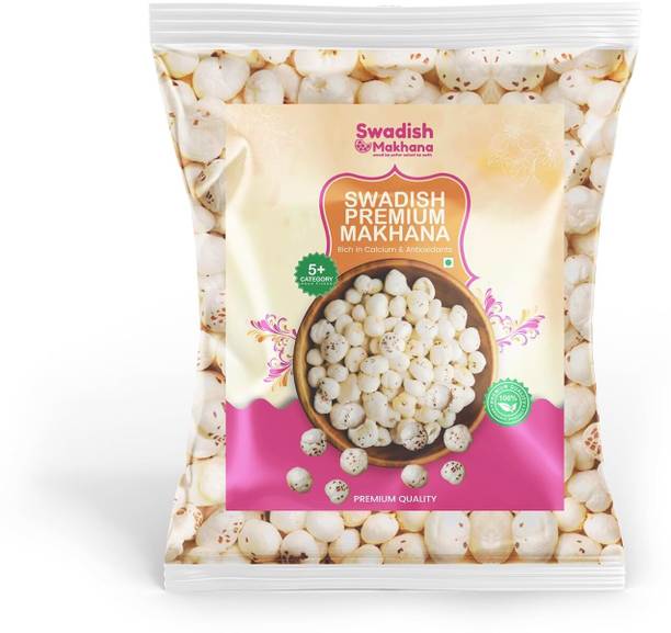 Swadish Makhana PHOOL MAKHANA | NATURAL FOX NUTS | LIGHT & NUTRITIOUS SNACK | HEALTHY SUPERFOOD