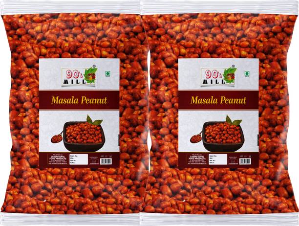 90's MILL Bikaner Fried Peanut Namkeen Fried Nuts Spicy Peanuts Masala Mungfali-150g*2Pack