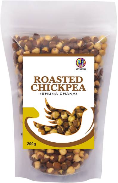 J Organics Roasted Chana Desi Chickpeas Whole Gluten-Free High Protein Chana