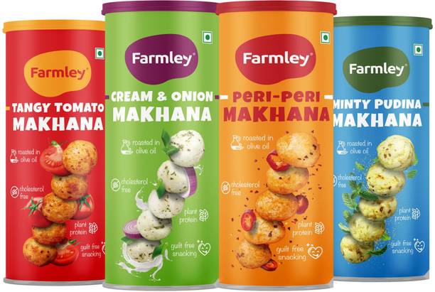 Farmley Makhana Roasted In Olive Oil - 4 Flavour Combo Pack
