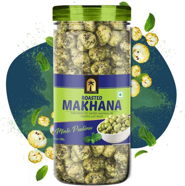Golden Tree Mint Pudina Makhana, Crunchy Roasted Fox Nuts with Pudina Flavour
