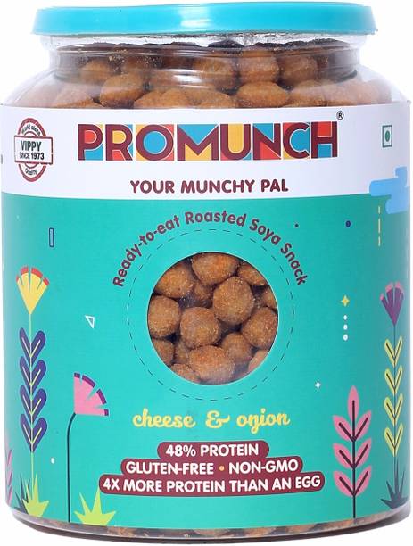 PROMUNCH Instant Crunchy Soya Delight Cheese & Onion Nutritious Bites, 300G