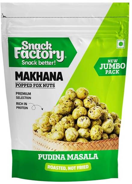 snack factory Pudina Masala Roasted Makhana (62g X 1)