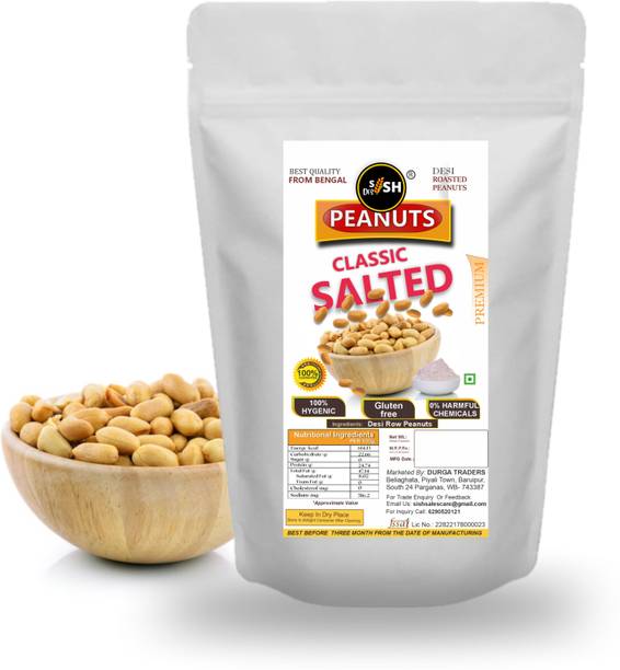 sish desi Healthy Namkeen Roasted Salted Peanuts Snacks Nuts Protein Fiber Dry Fruits Dana