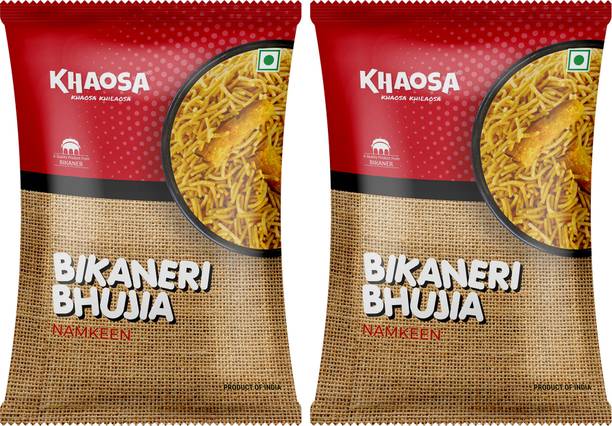 KHAOSA Bikaneri Bhujia 400Gm (200Gm x 2) Bhujia Sev