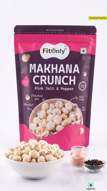fitonly Himalayan Pink Salt & Black Pepper Makhana | Roasted In Olive Oil Makhana