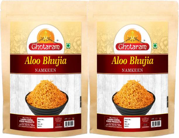 GHOTARAM Punawadi Urulakizhangu Aloo Bhujiya Bhujia Alu Bhujia Bhujiya Namkeen-150g*2Pack