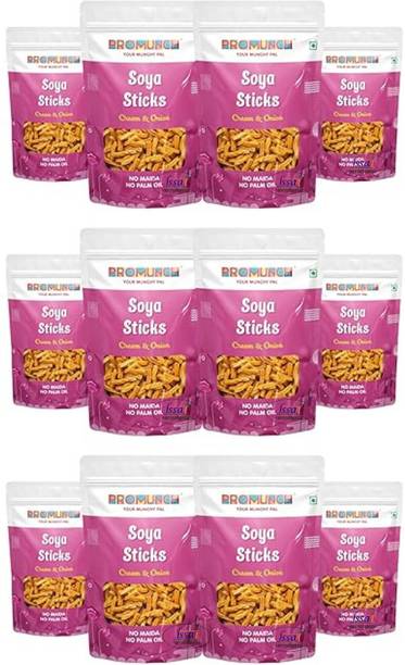 PROMUNCH Soya Sticks Cream & onion Crispy snacks No Palm Oil And Maida