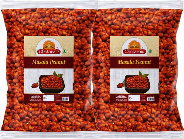 GHOTARAM Fried Masala Groundnut Namken Masala Peanut FarmFresh Masala EarthNut-150g*2Pack
