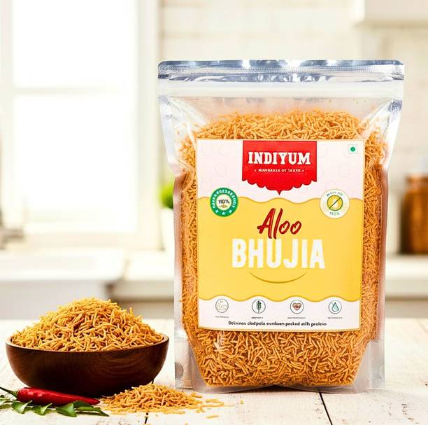 Indiyum Aloo Bhujia Crispy & Fresh Namkeen BQ