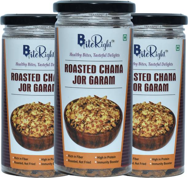 BiteRight Roasted Chana Jor Garam | Healthy Snack | Oil Free | Diet Snack |