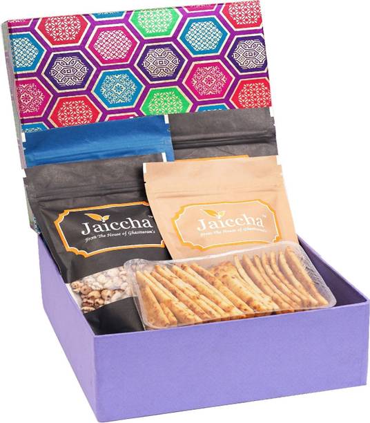 Ghasitaram Gifts New-Snacks-Gourmet Hamper Box of Roasted Namkeens