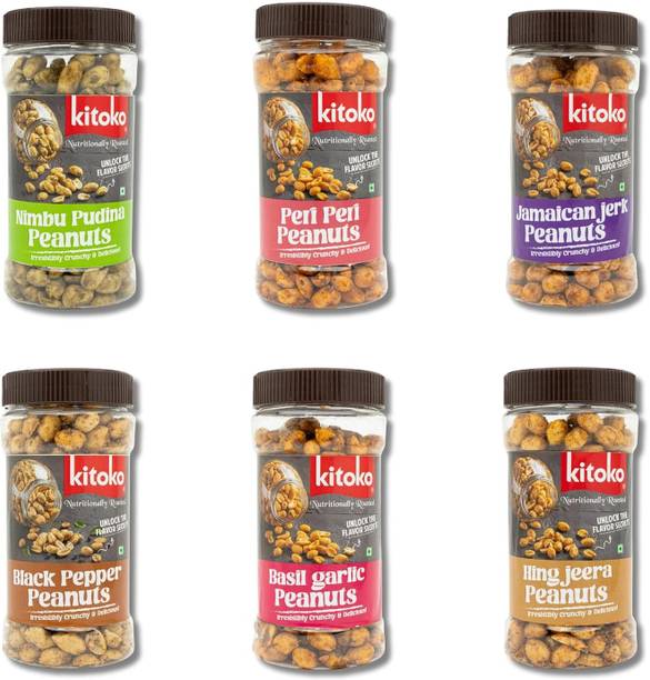 Kitoko Peanut Can Combo – Basil Garlic, Black Pepper, Hing Jeera, Jamaican Jerk & More
