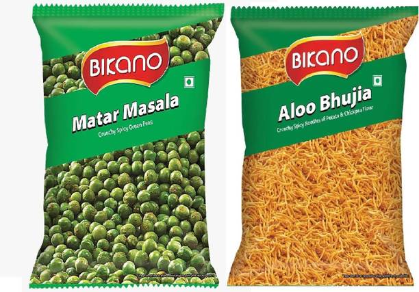 Bikano Aloo Bhujia & Masala Matar-(Pack of 2)
