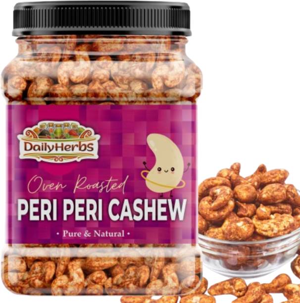 DAILYHERBS Roasted Peri Peri Flavoured Cashew | Crunchy & Delicious Peri Peri Kaju