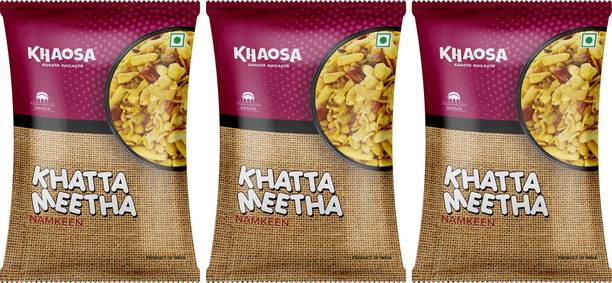 KHAOSA Khatta Meetha 600Gm (200Gm x 3) Bhujia Sev