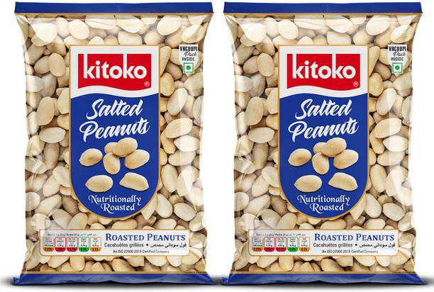 Kitoko Vacuum Packed Roasted Salted Peanuts Without Skin Crunchy Roasted Mungfali Roasted & Salted Peanuts