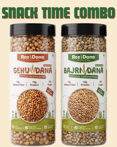 rozdana Traditional Crunch Pack – Gehu + Bajri (150g × 2 Jars)